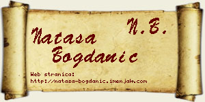 Nataša Bogdanić vizit kartica